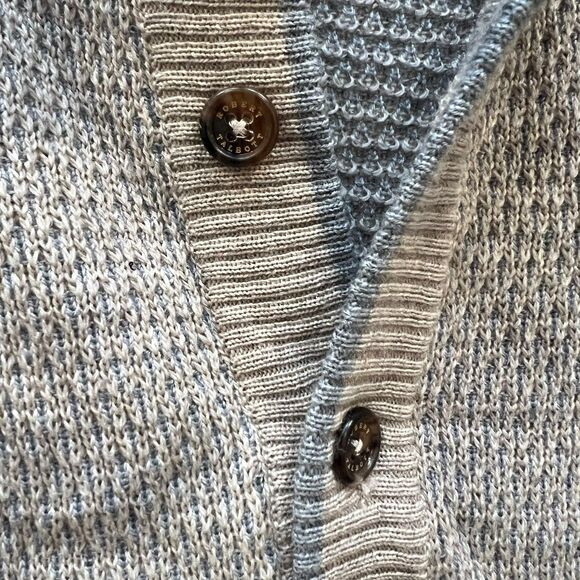 Robert Talbott Welby Sweater M Beige Blue Made in Italy Luxury 100% Merino Wool - Picture 3 of 9